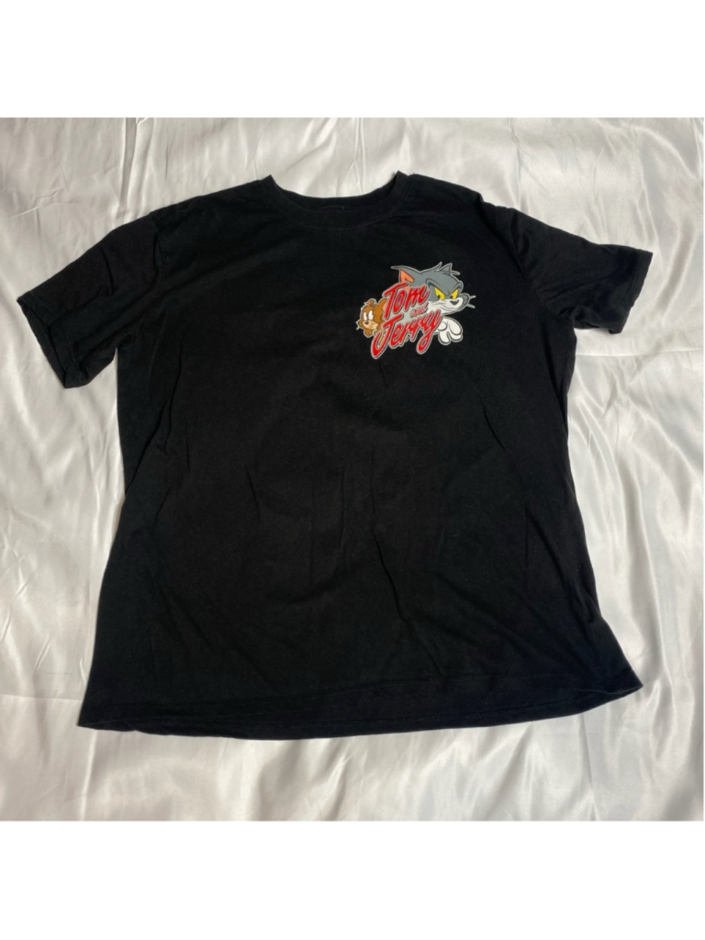Boy’s Black Tom and Jerry Short Sleeve Tee L